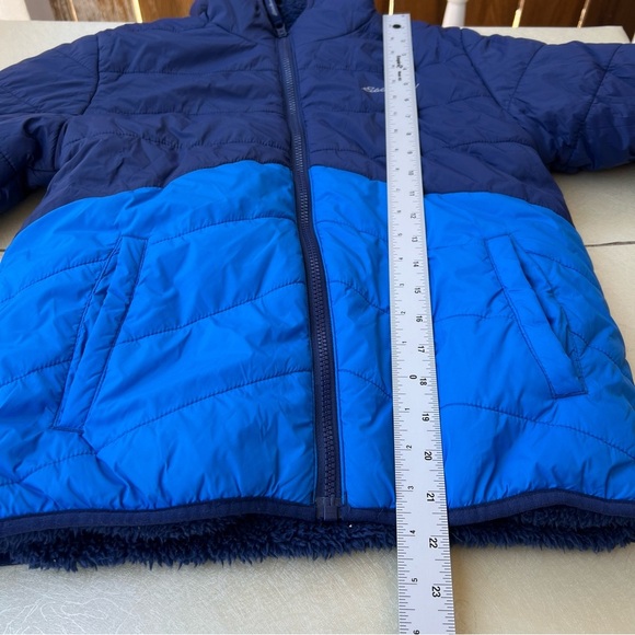 Eddie Bauer Reversible Winter Puffer Jacket Boy Size 10/12 - Picture 5 of 8
